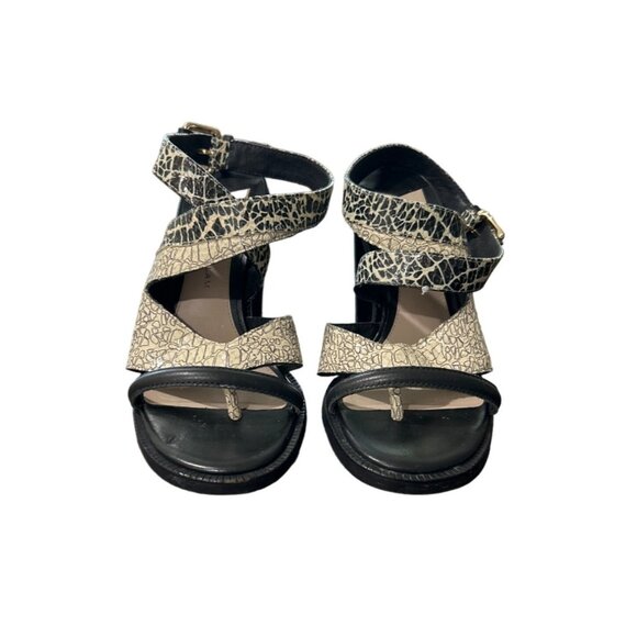 DEREK LAM Crosby Women's Heels Shirin Snake Stappy Sandal Leather Size 10 - Picture 3 of 9